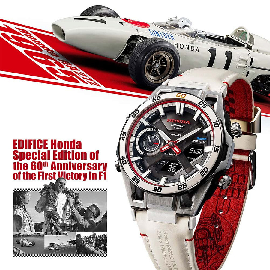Часы Casio Edifice Honda Racing ECB-2300HR-1A — Япония, кварцевые