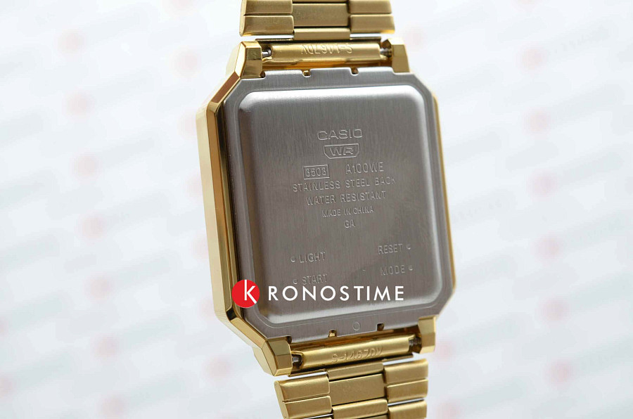 Часы Casio Vintage A100WEG-9A — мужские, золотистый