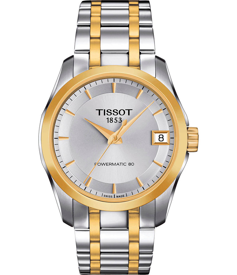 Часы Tissot Couturier Powermatic 80 Lady T035.207.22.031.00 — женские, серебристый