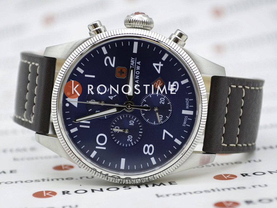 Часы Swiss Military Hanowa Thunderbolt Chrono SMWGC0000402 — кожаный, мужские