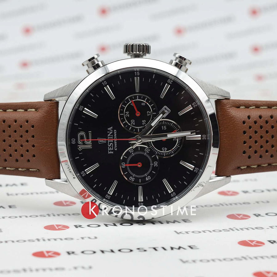 Часы Festina Timeless Chrono F20542/6 — кварцевые, металл сталь