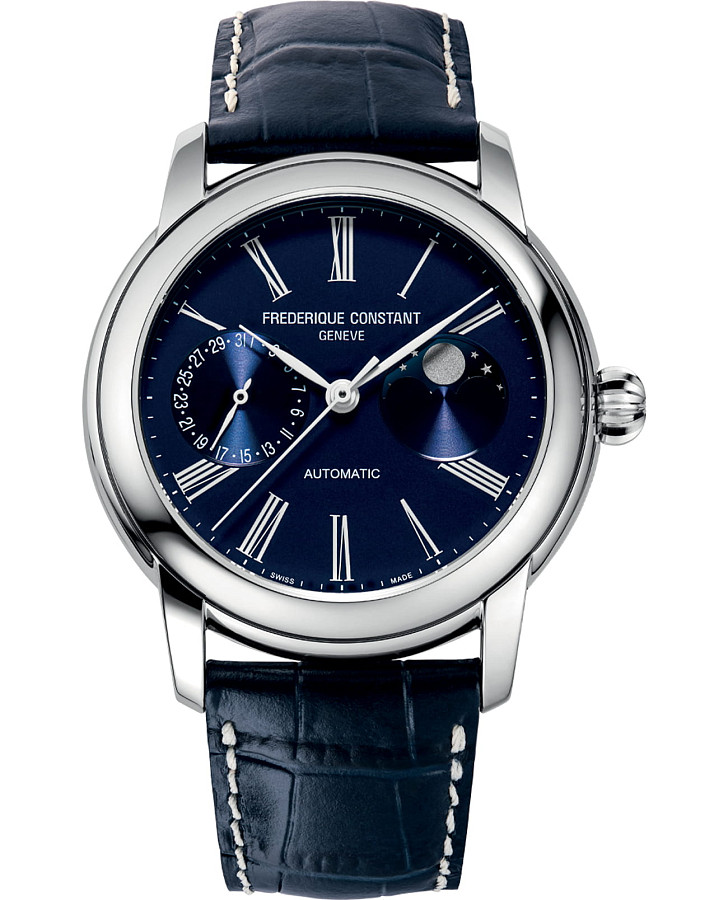 Часы Frederique Constant Classic Moonphase Manufacture FC-712MN4H6 — мужские, синий