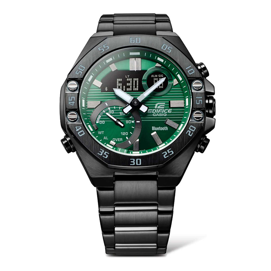 Часы Casio Edifice ECB-10DC-3A — кварцевые, сталь металл