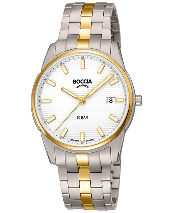 Часы Boccia Titanium 3686-02 — мужские, белый