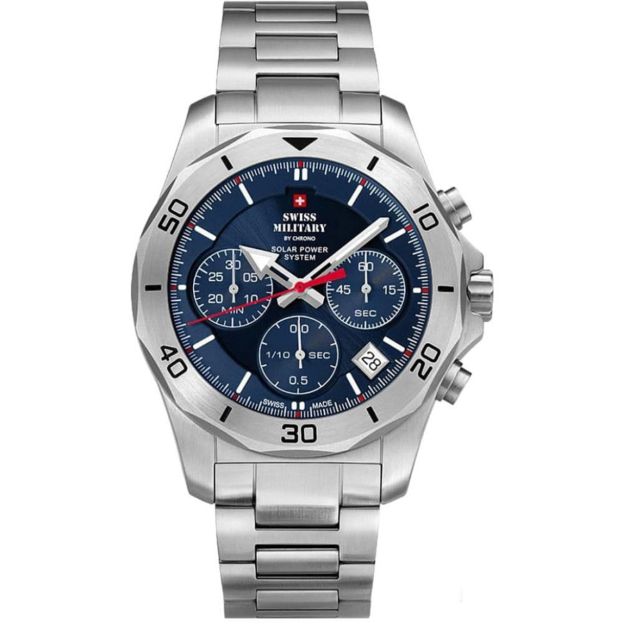 Часы Swiss Military by Chrono Solar Power SMS34072.02 — мужские, синий