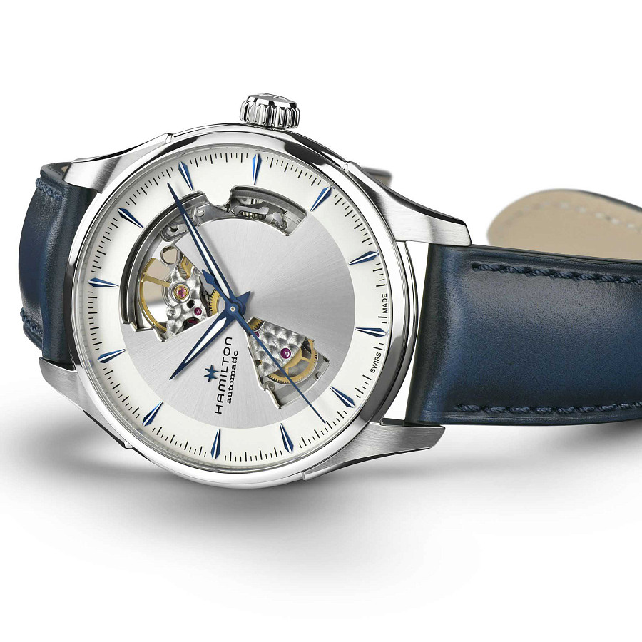 Часы Hamilton Jazzmaster Open Heart Auto H32675650 — мужские, кожаный