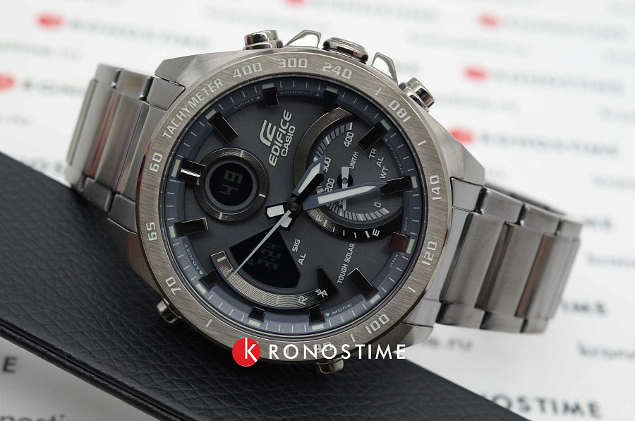 Часы Casio Edifice ECB-900MDC-1ADR (ECB-900MDC-1A) — сталь с ip покрытием, мужские