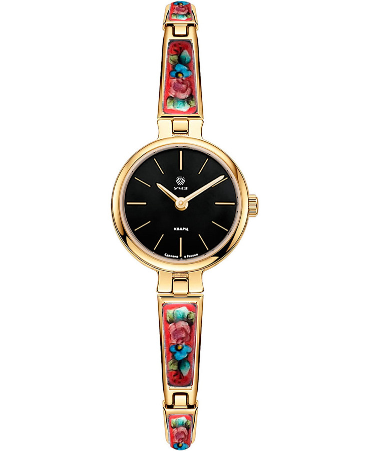 Часы УЧЗ Flora 1704B2B3-42 — женские, черный