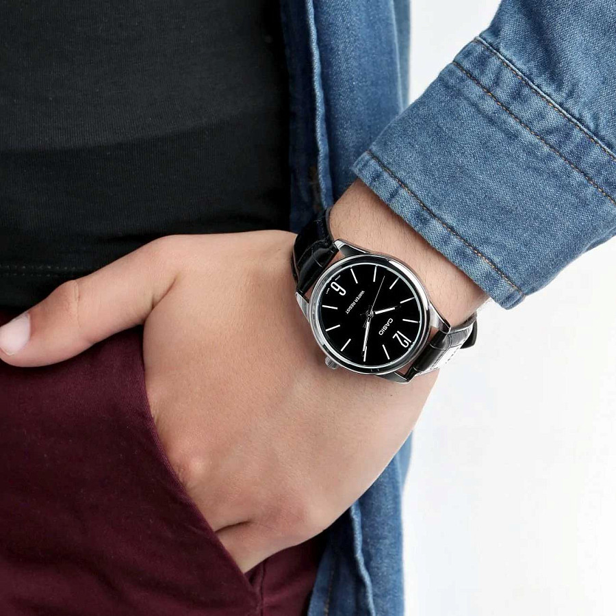 Часы Casio Collection MTP-V005L-1BUDF (MTP-V005L-1B) — металл, Япония