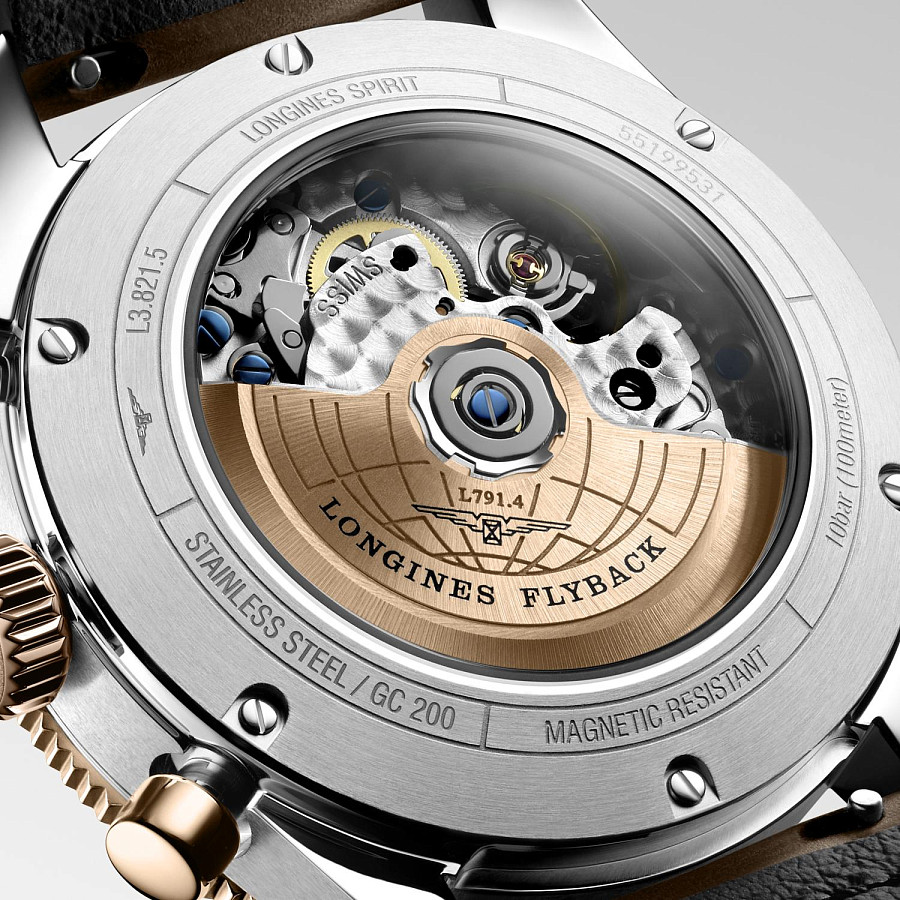 Часы Longines Spirit Flyback L3.821.5.59.2 — металл сталь, Швейцария