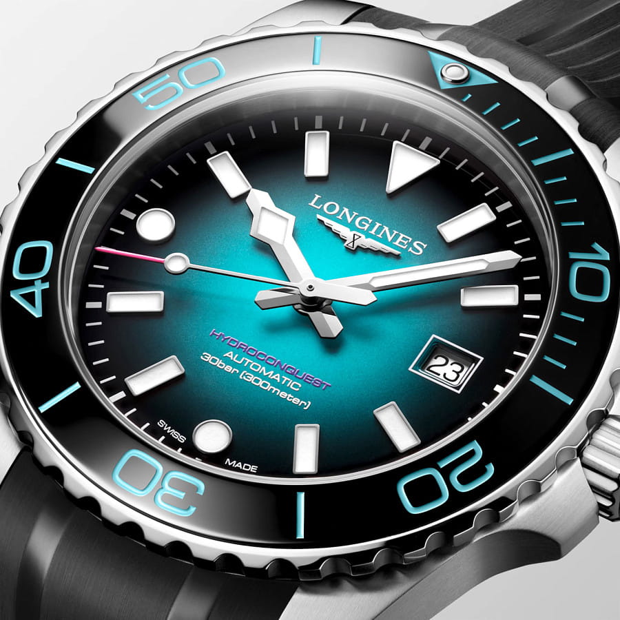 Часы Longines HydroConquest L3.788.4.09.9 — силикон, мужские
