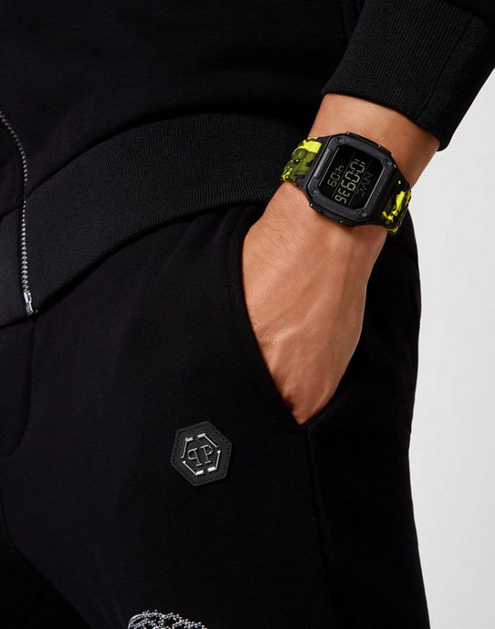 Часы Philipp Plein Hyper Shock PWHAA1722 — электронные, металл сталь