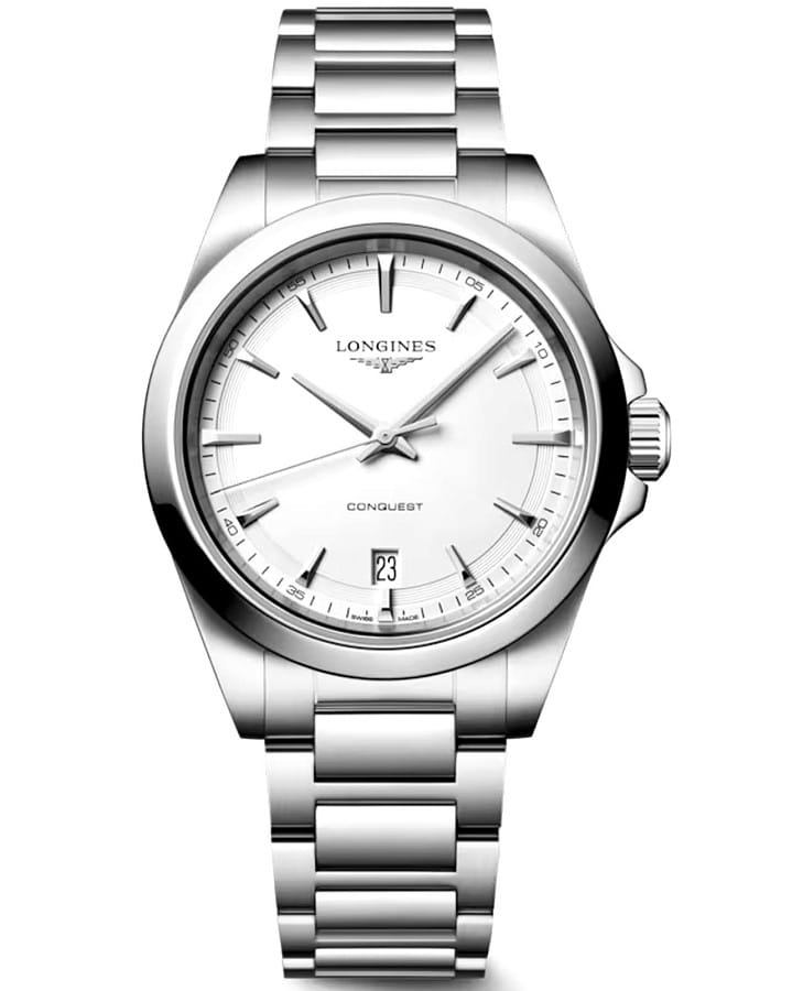 Часы Longines Conquest 38 mm L3.750.4.12.6 — мужские, серебристый