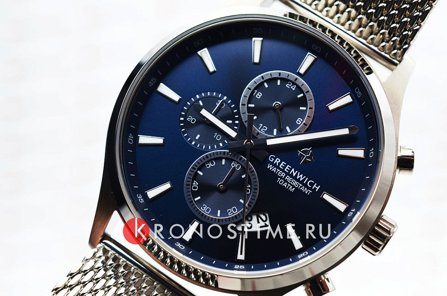 Часы Greenwich Navigator GW 053.19.36 — кварцевые, металл сталь
