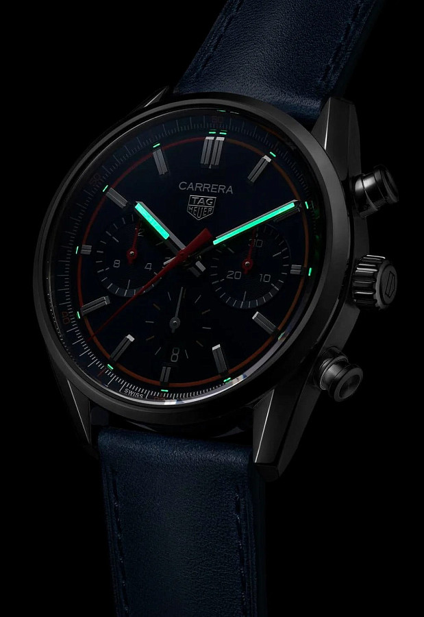 Часы TAG Heuer Carrera Chronograph CBN201D.FC6543 — мужские, кожаный