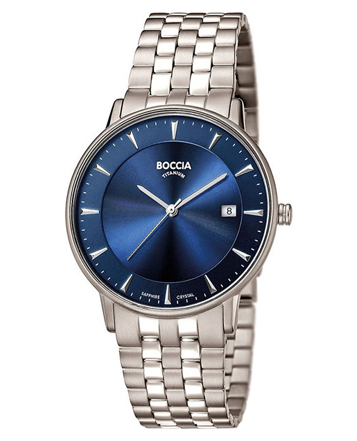 Часы Boccia Titanium Circle-Oval 3607-03 — мужские, синий