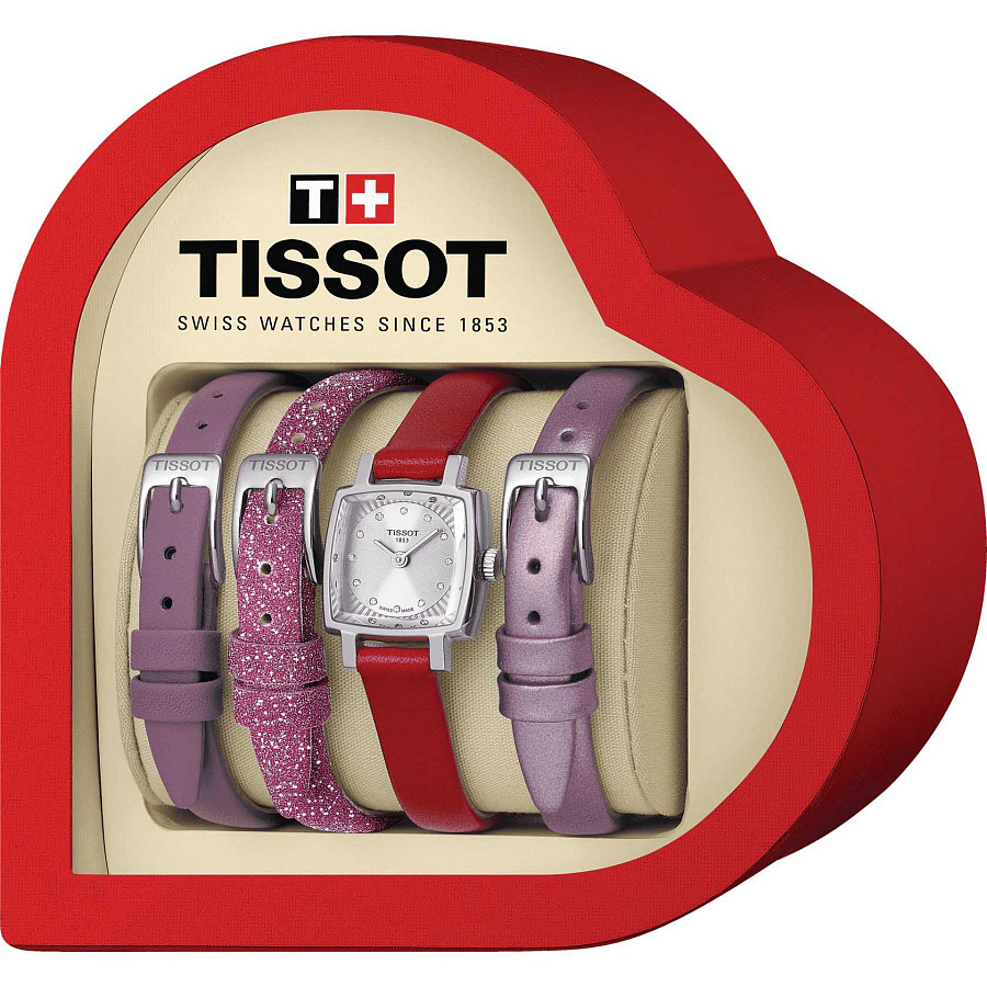 Часы Tissot Lovely Square Valentines T058.109.16.036.00 — серебристый, кварцевые