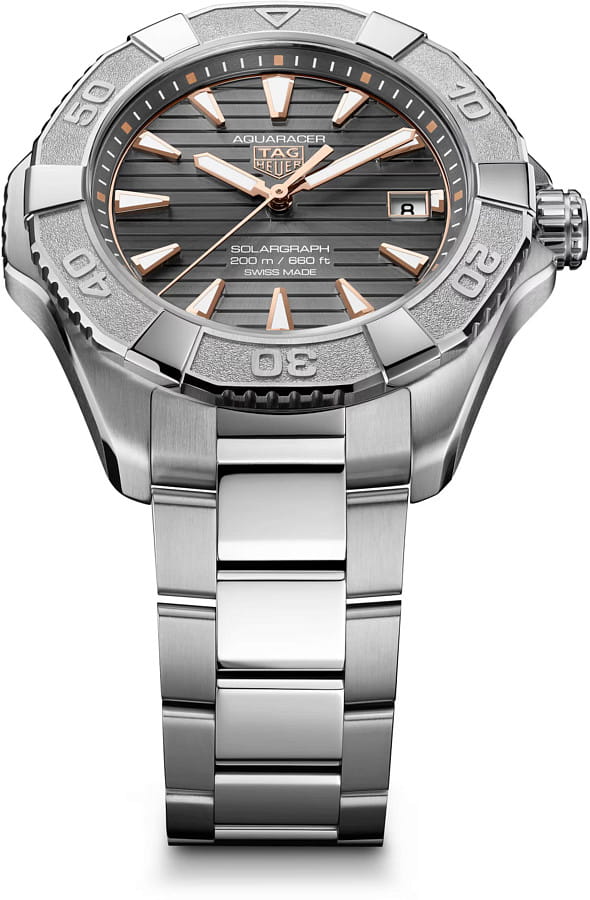 Часы TAG Heuer Aquaracer Professional 200 Solargraph WBP1190.BZ0003 — кварцевые, титан металл