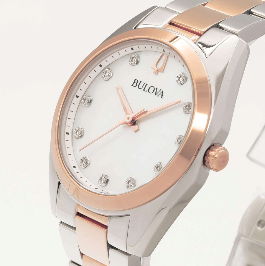 Часы Bulova Surveyor 98P207 — нержавеющая сталь с ip-покрытием, женские