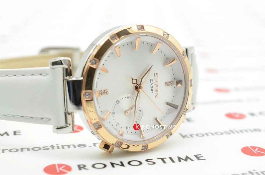 Часы Casio Sheen SHE-4051PGL-7A — кварцевые, металл сталь