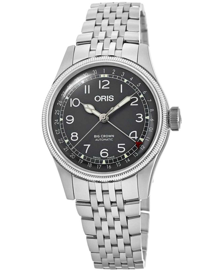 Часы Oris Big Crown Pointer Date 01 754 7749 4064-07 8 17 22 — мужские, черный