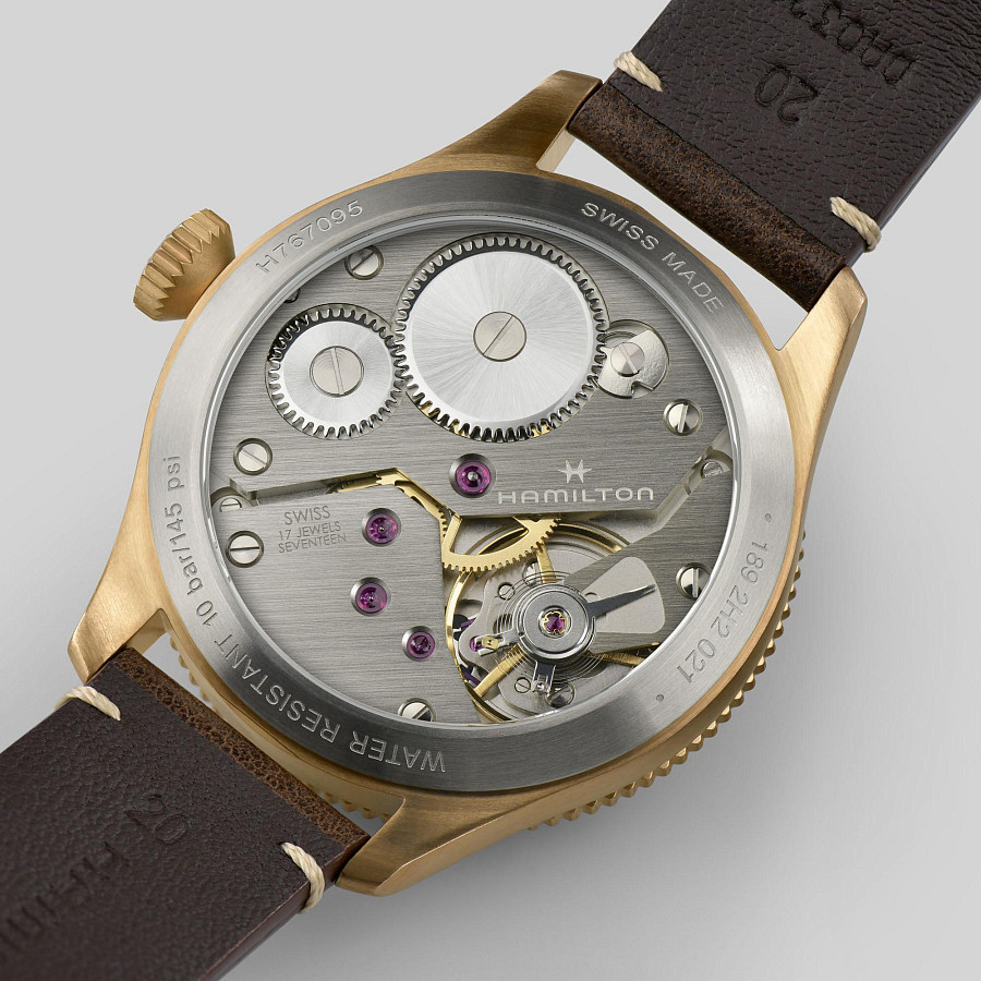 Часы Hamilton Khaki Aviation Pilot Pioneer Bronze H76709530 — черный, механические