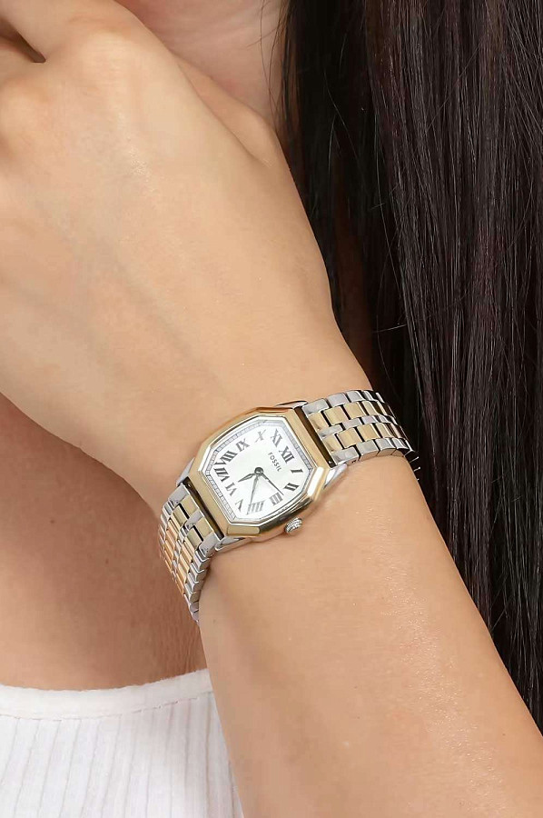 Часы Fossil Harlow ES5362 — кварцевые, сталь металл