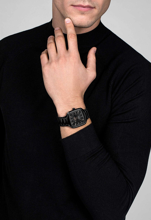 Часы Rado True Square Automatic R27078172 — титан + высокотехнологичная плазменная керамика, мужские