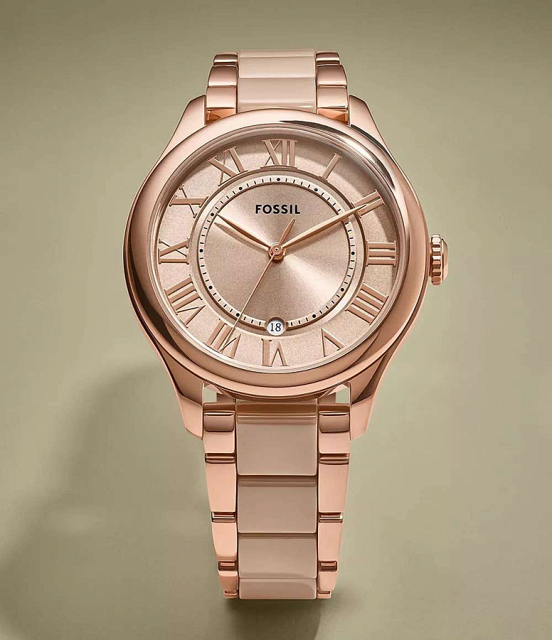 Часы Fossil CE1133 — сталь с ip покрытием + керамика, женские