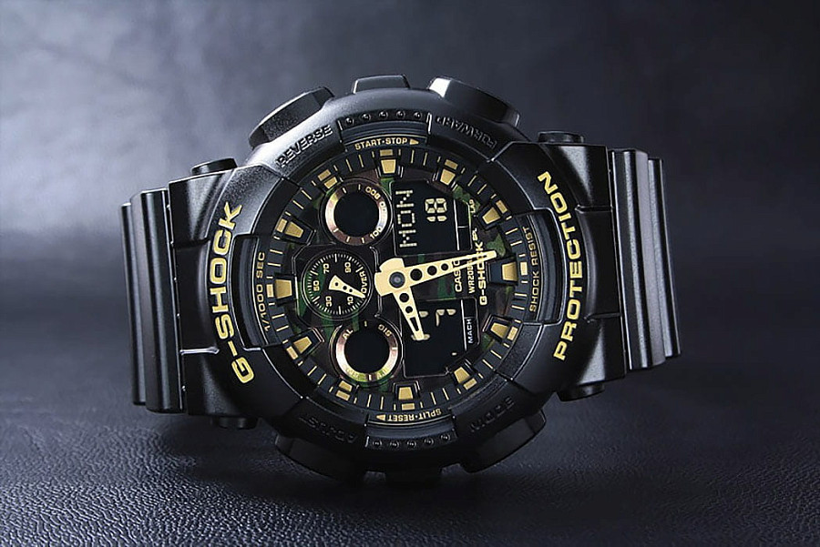 Часы Casio G-Shock GA-100CF-1A9 — коричневый, пластик