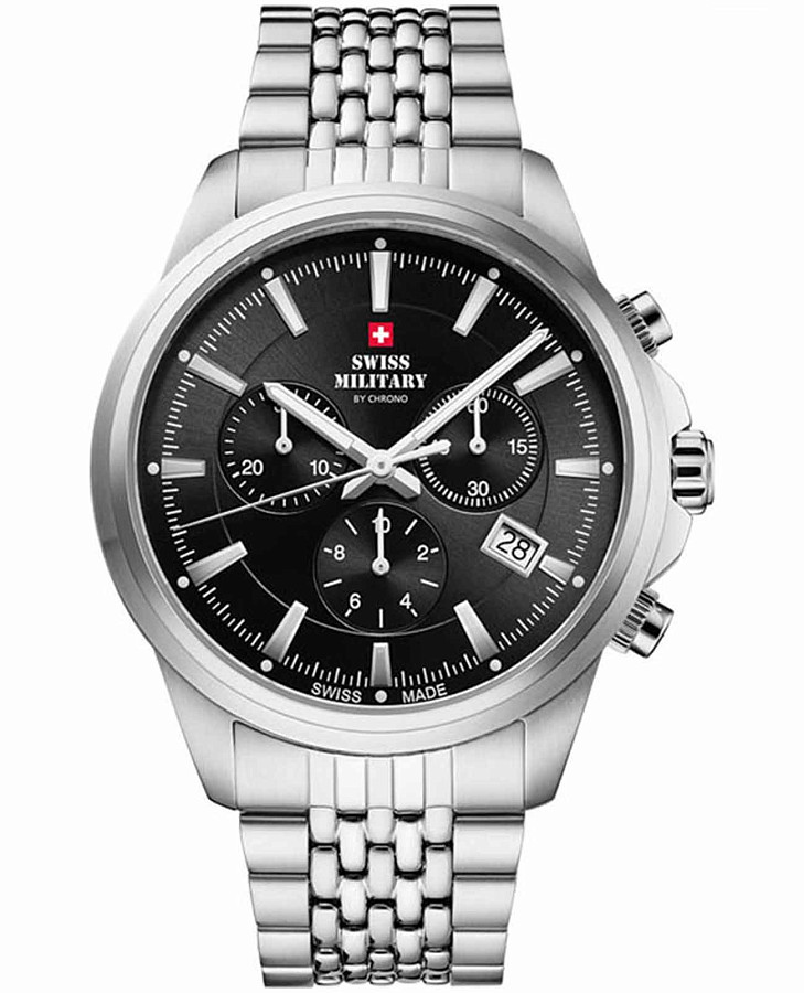 Часы Swiss Military by Chrono Sports Chronograph SM34107.01 — мужские, черный