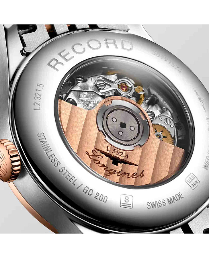 Часы Longines Record Collection L2.321.5.11.7 — белый, металл золото сталь