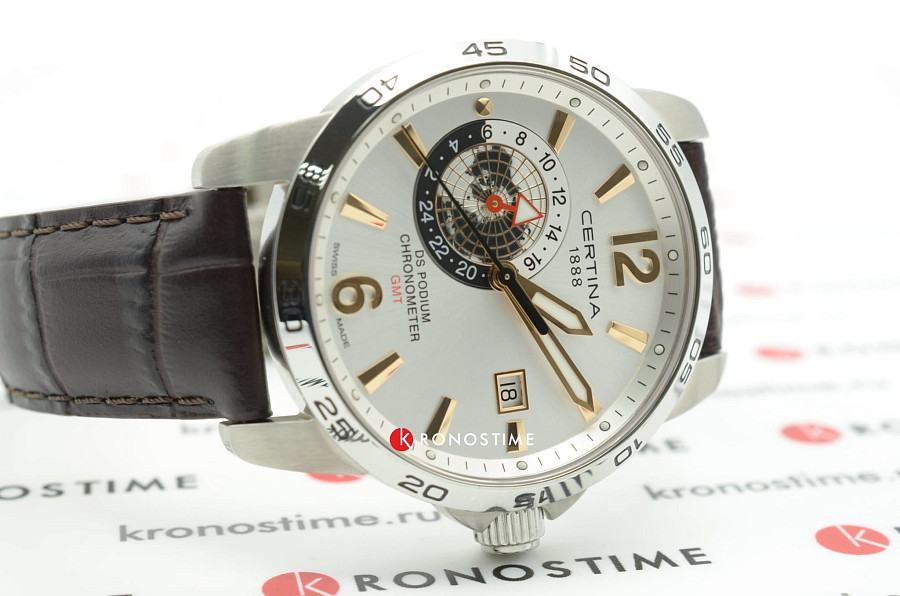 Часы Certina DS Podium GMT C034.455.16.037.01 — кварцевые, сталь металл