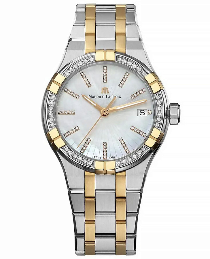 Часы Maurice Lacroix Aikon Quartz AI1106-PVPD2-170-1 — женские, перламутровый