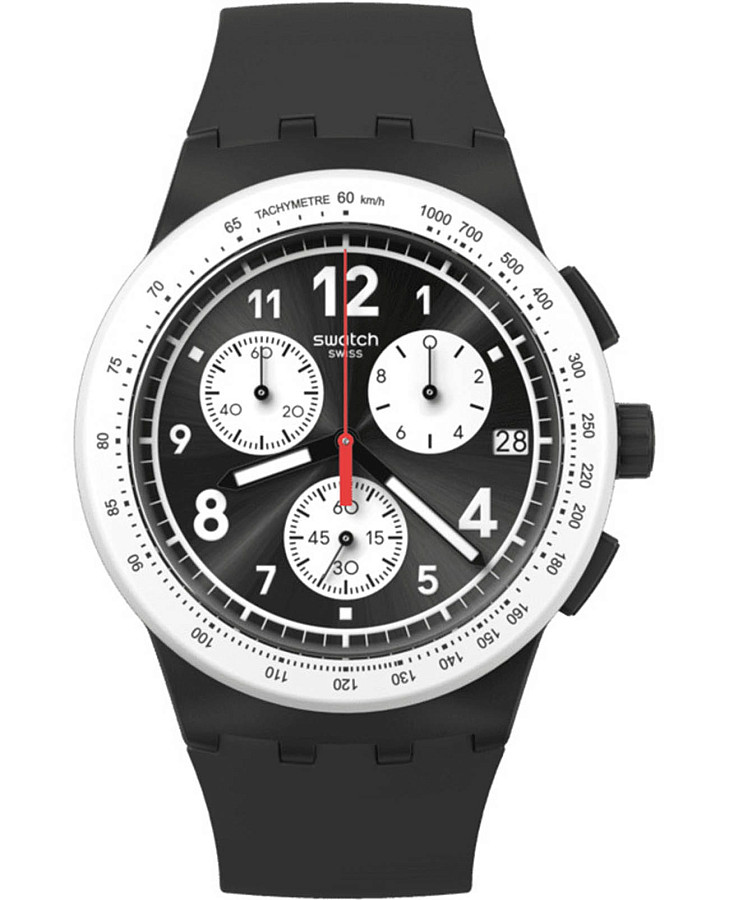 Часы Swatch Chrono 42 Standard SUSB420 — мужские, черный