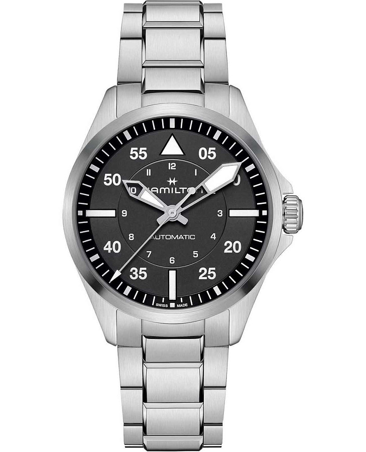 Часы Hamilton Khaki Aviation Pilot Auto H76305130 — мужские, черный