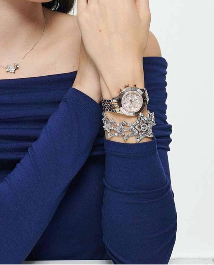 Часы Swarovski Octea Chrono 5672937 — кварцевые, металл сталь