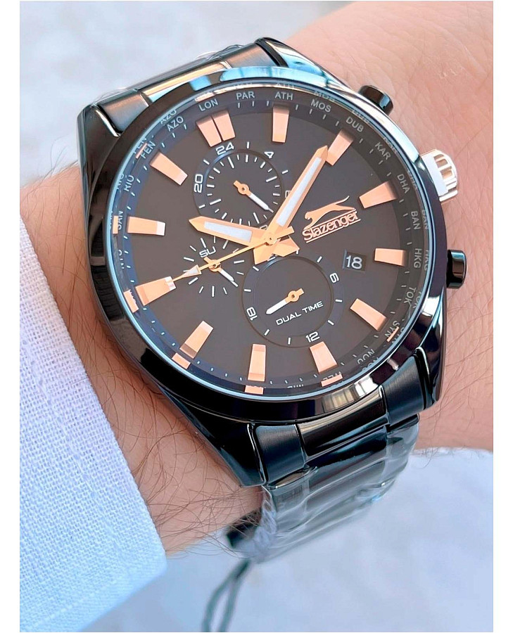 Часы Slazenger Multifunction SL.09.2058.2.02 — синий, сталь металл