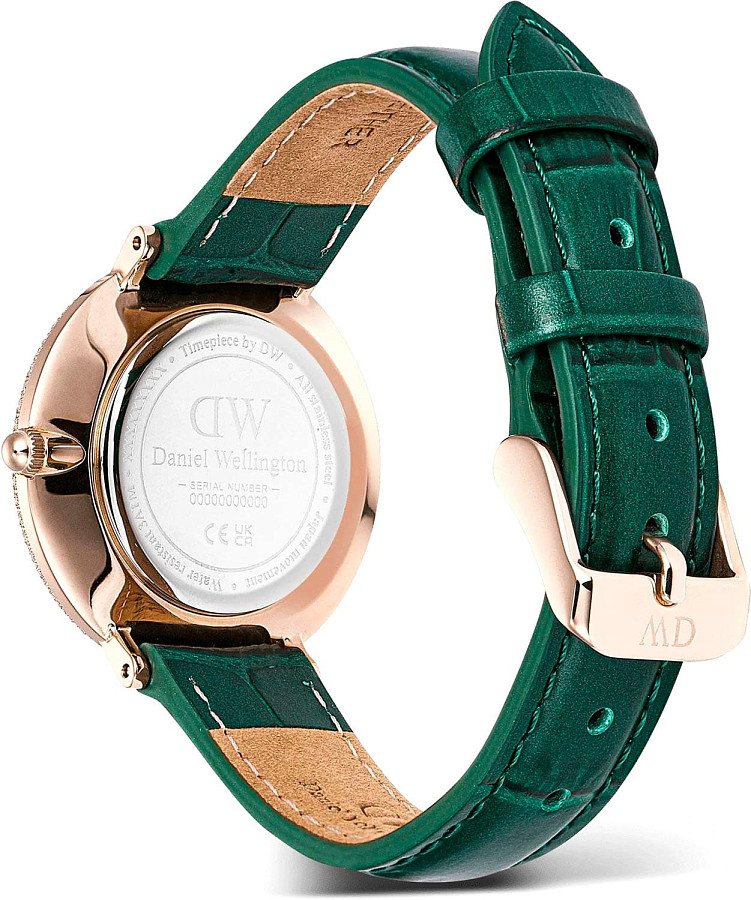 Часы Daniel Wellington Crystalline Bezel Green Croc Rose Gold DW00100826 — сталь металл, Швеция