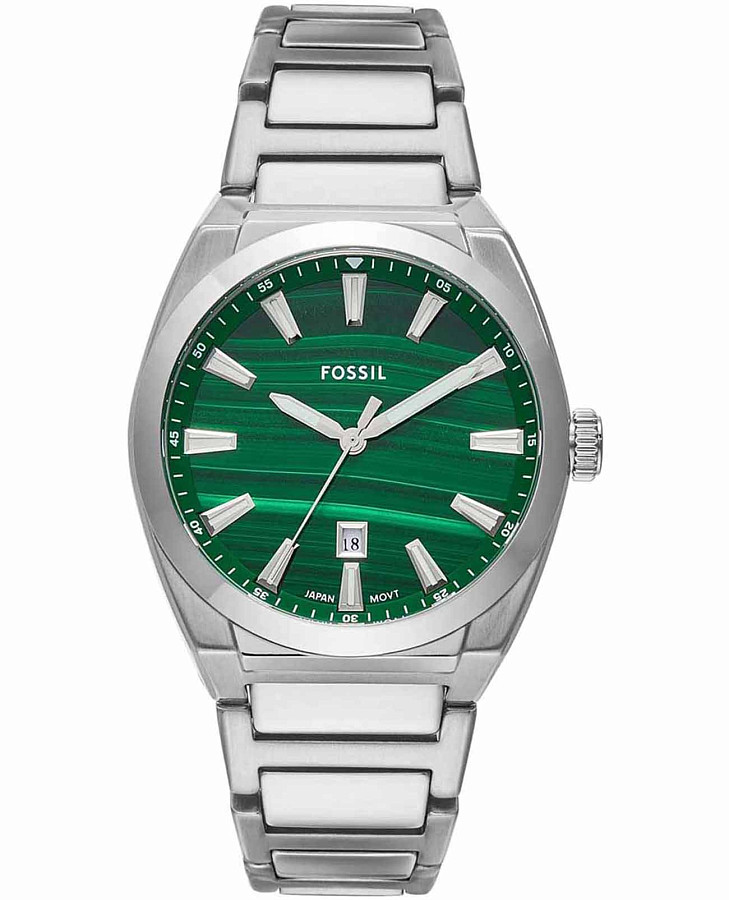 Часы Fossil Everett FS6056 — мужские, зеленый