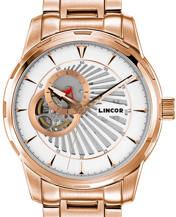 Часы Lincor Uni 4173B-4 — механические, сталь металл