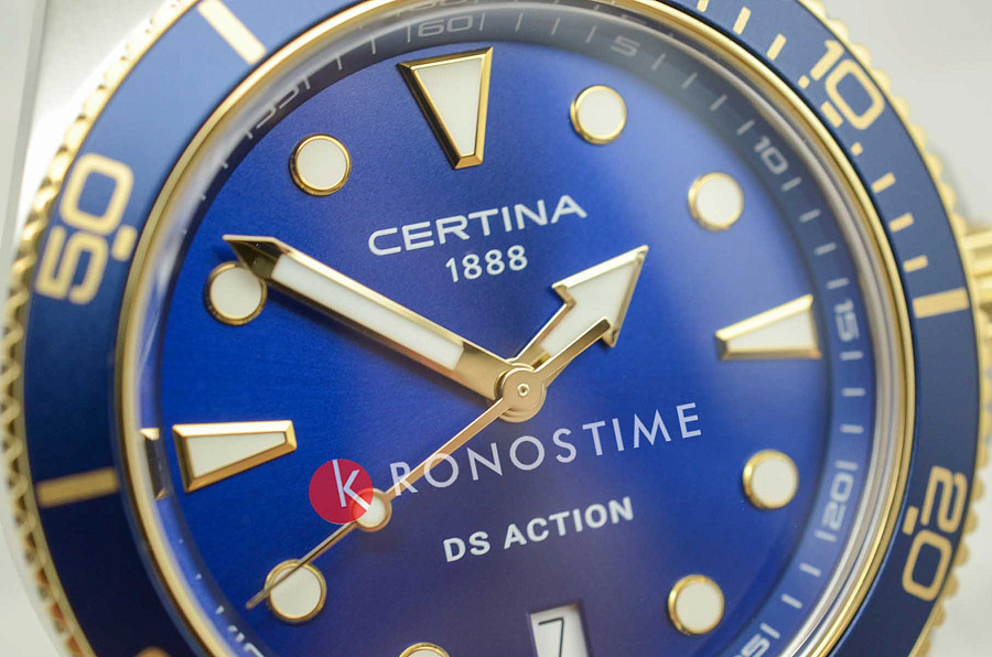 Часы Certina DS Action C048.410.22.041.00 — нержавеющая сталь с pvd-покрытием, мужские