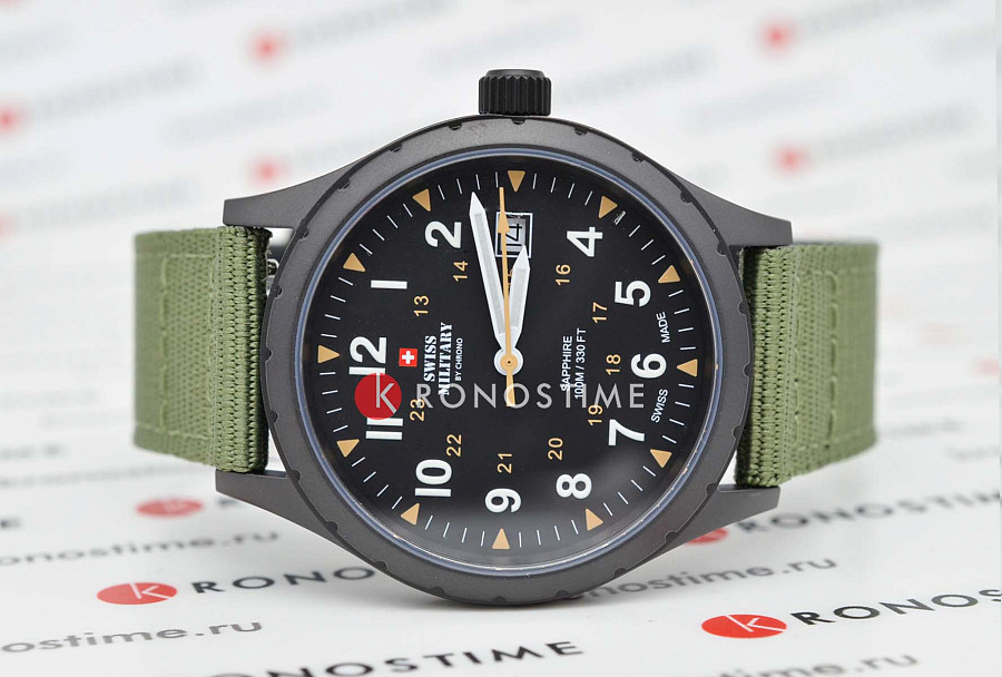 Часы Swiss Military by Chrono Classic Army SM34108.07 — кварцевые, металл сталь