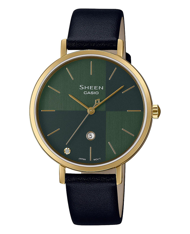 Часы Casio Sheen SHE-4547GL-3A — женские, зеленый