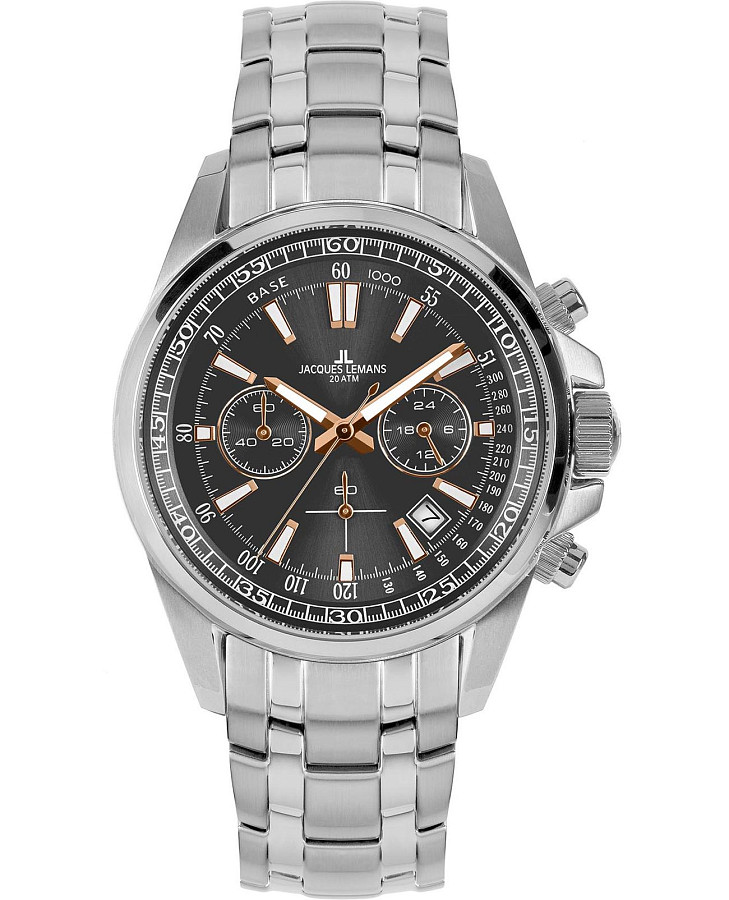 Часы Jacques Lemans Liverpool 1-2117ZE — мужские, черный