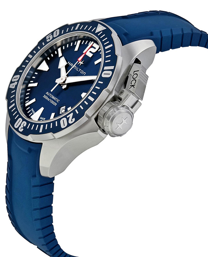 Часы Hamilton Khaki Navy Frogman Auto H77705345 — каучук, мужские