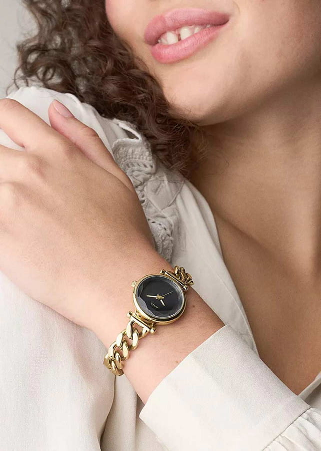 Часы Fossil Carlie ES5440 — кварцевые, сталь металл