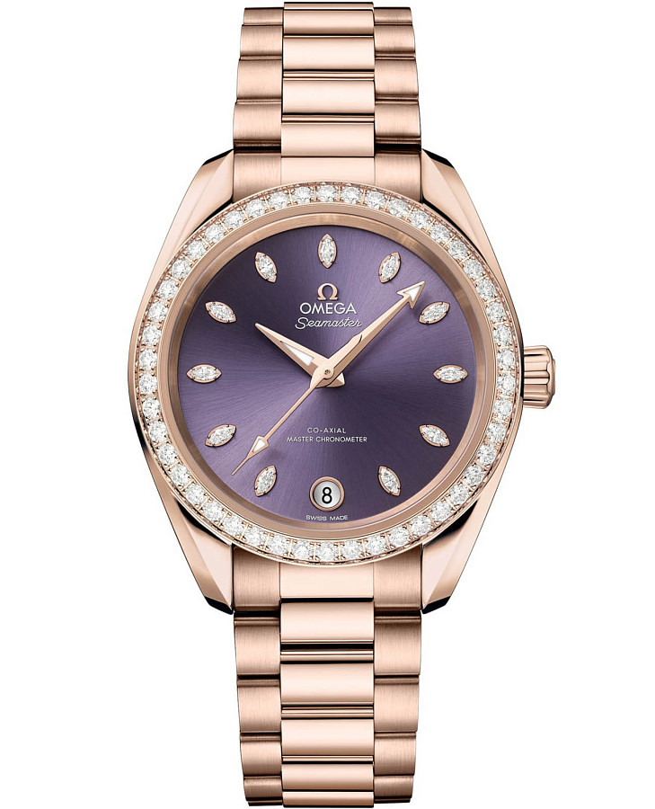 Часы Omega Seamaster Aqua Terra 220.55.34.20.60.001 — женские, фиолетовый