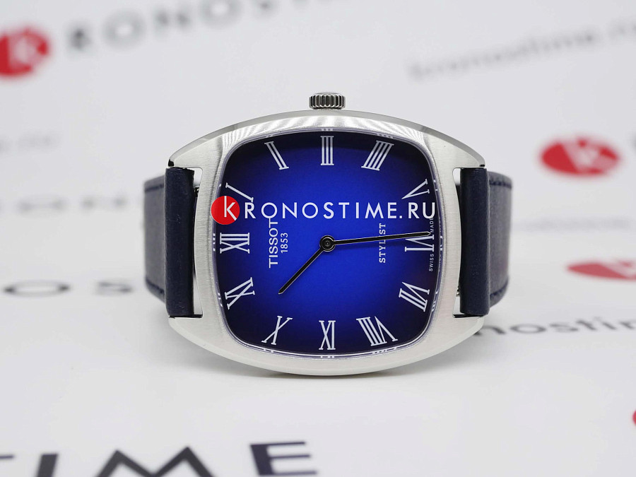Часы Tissot Stylist T159.909.16.043.00 — синий, металл сталь