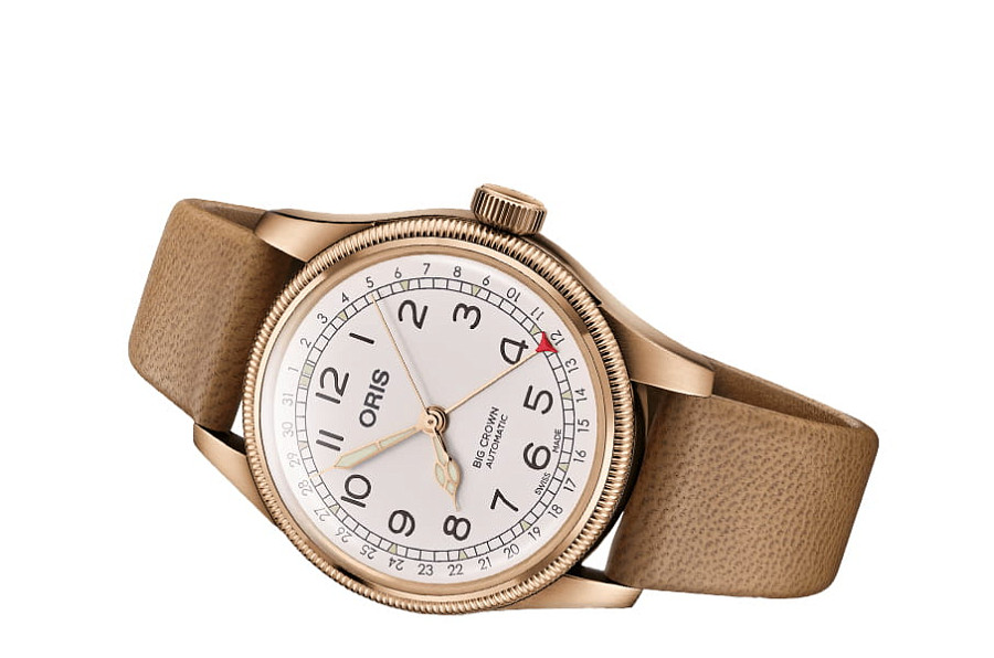 Часы Oris Big Crown Bronze Pointer Date 01 754 7741 3161-Set — механические, сталь бронза
